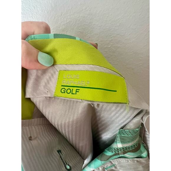 Men's Louis Raphael Plaid Golf Shorts Size 36 Waist Casual Flat Front - Picture 7 of 10